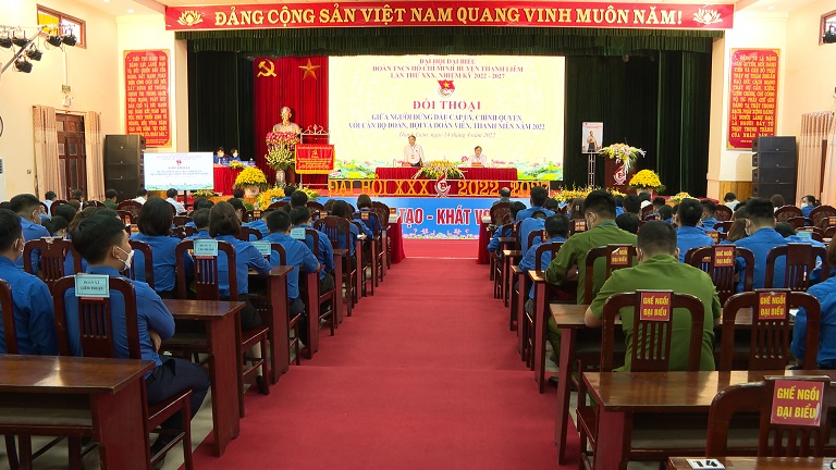 Lãnh đạo huyện Thanh Liêm đối thoại với đoàn viên thanh niên năm 2022